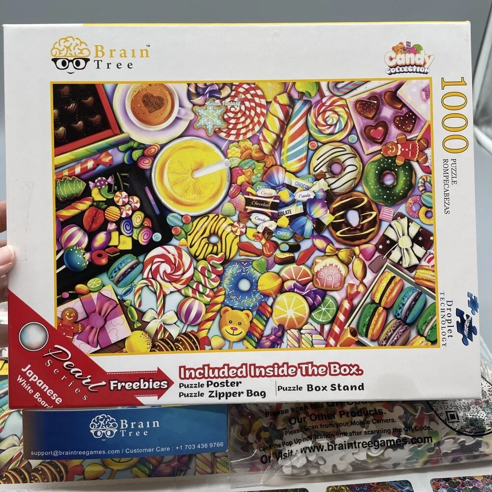 Brain Tree 1000-Piece Candy Collection Jigsaw Puzzle Poster Included COMPLETE